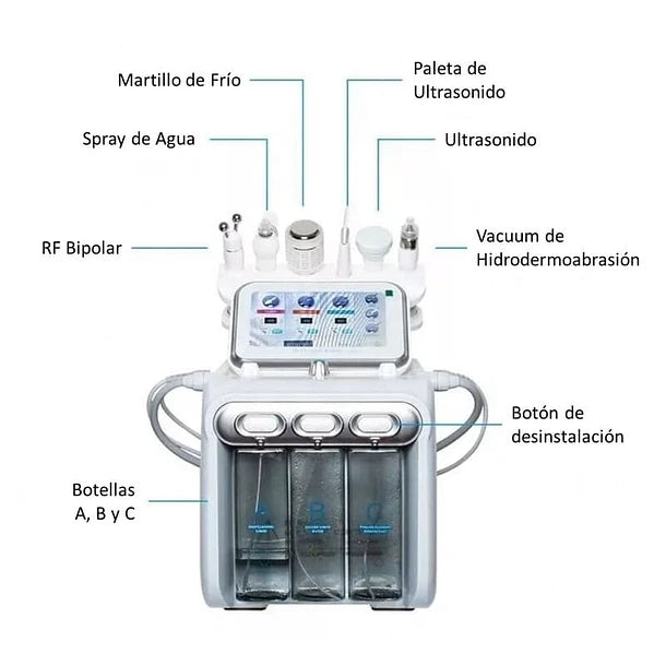 Equipo Hidrodermoabrasión para Belleza Facial - 6 en 1